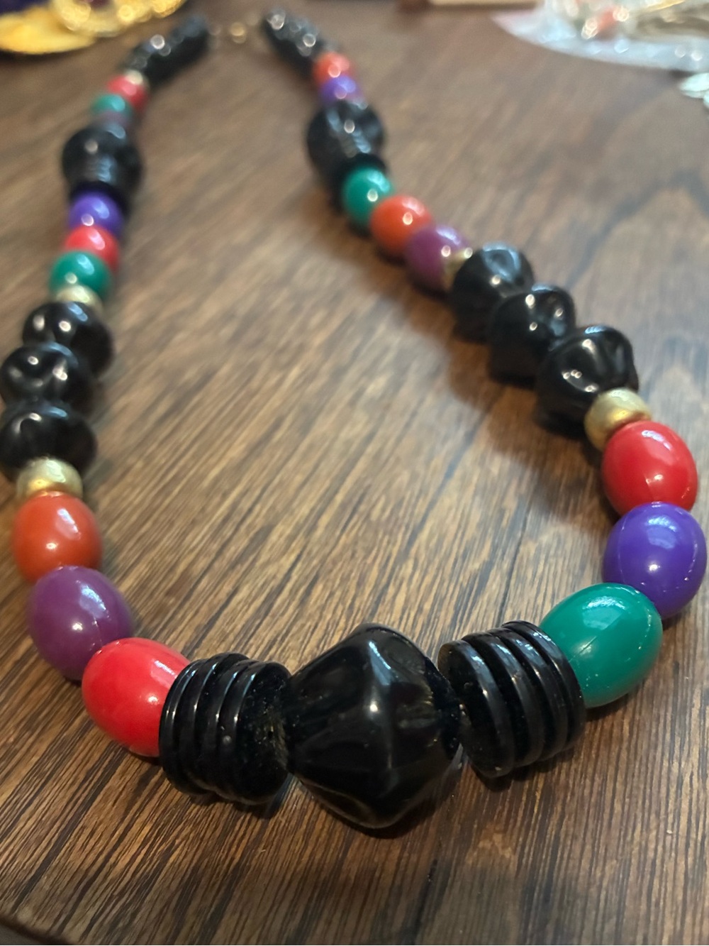 Vintage Multi- Colored Couture Acrylic Necklace